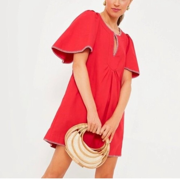 NEW TUCKERNUCK POMANDER PLACE Poppy Stitch Finley Flutter Sleeve Dress Large - Picture 4 of 13